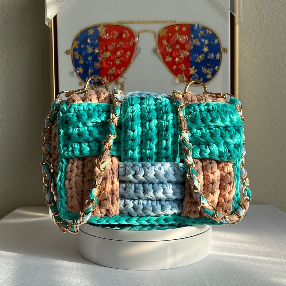 Handcrafted Multi Color Bag Mini Purse - Picture 15 of 17
